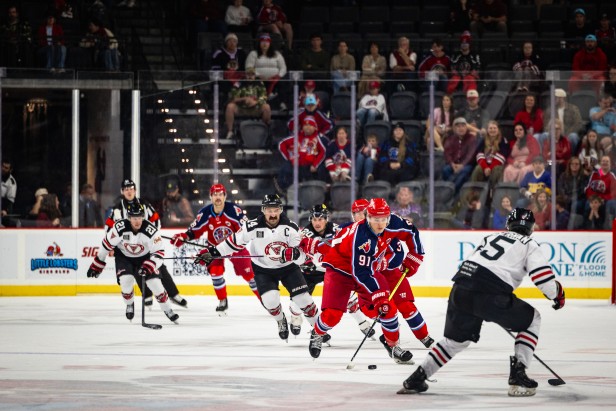 Hockey players on the ice