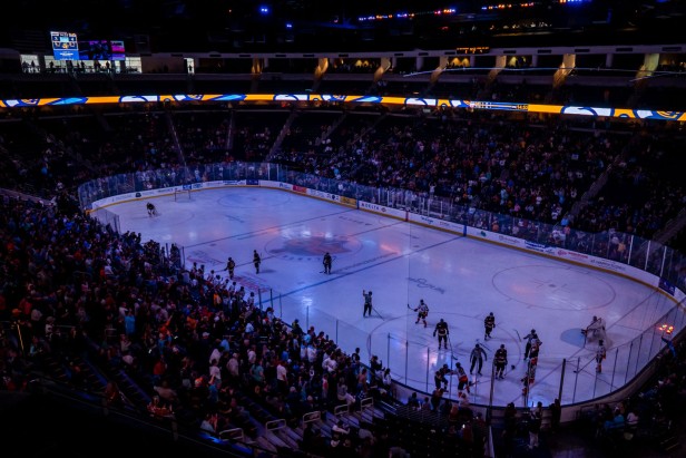 Atlanta Gladiators warming up for their match