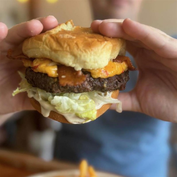 The Reid's Burger at Reid's Apothecary in Brunswick, Georgia