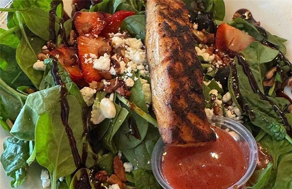 Susan Hayward salmon salad at The Brown Dog Eatery in Carrollton, Georgia