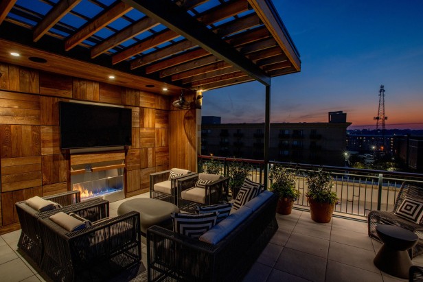 Rooftop deck at The Bell in Athens, Georgia