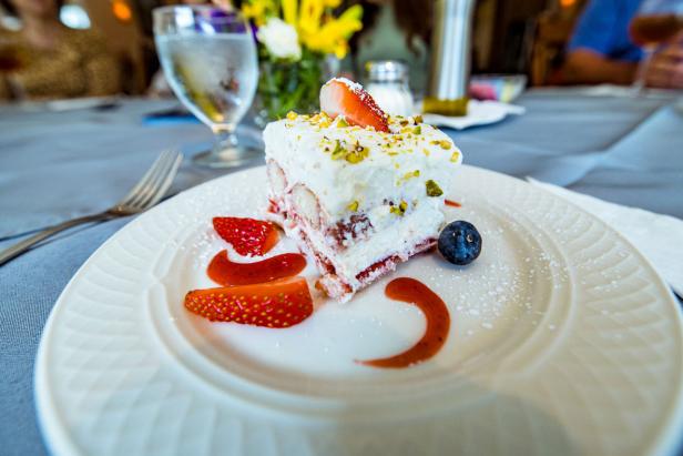 Strawberry tiramisu at Ristorante da Maria in Dublin, Georgia