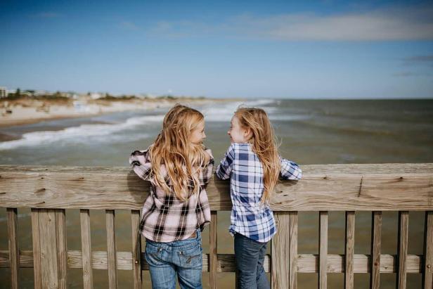 Two girls on Tybee Island Pier