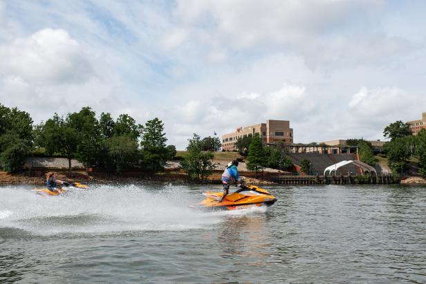 Riding Jet Skis on the Savannah River in Augusta, Georgia