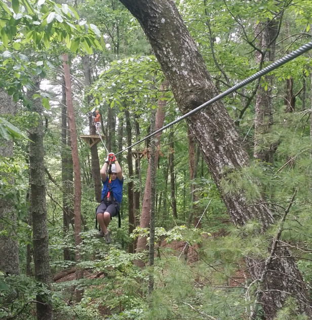 Zipline at Unicoi State Park in Helen, Georgia