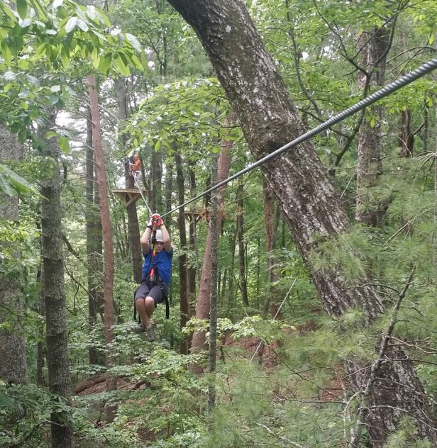 Zipline at Unicoi State Park in Helen, Georgia