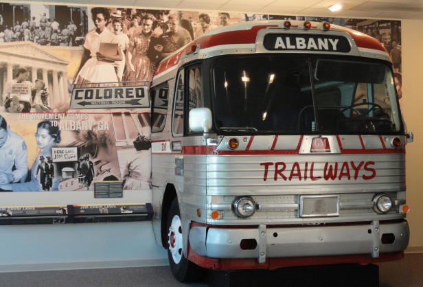 Bus exhibit at the Albany Civil Rights Institute in Albany, Georgia