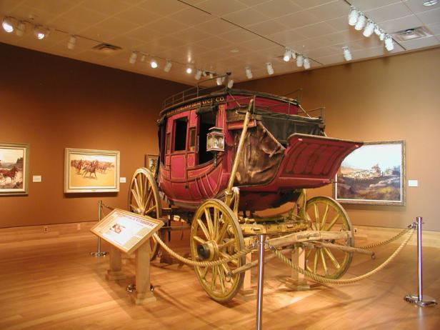 Stagecoach on display at The Booth Museum in Cartersville, Georgia
