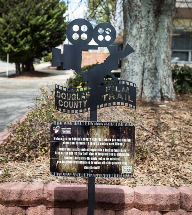 Sign on the Douglas County Film Trail