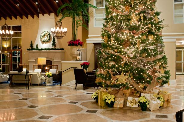 Christmas tree at the King and Prince Resort St. Simons Island, Georgia