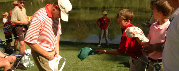 Professional golfers at Augusta National Golf Club
