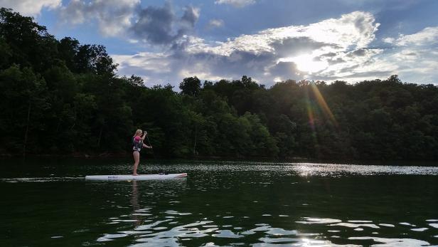 Paddleboarding on Lake Nottely