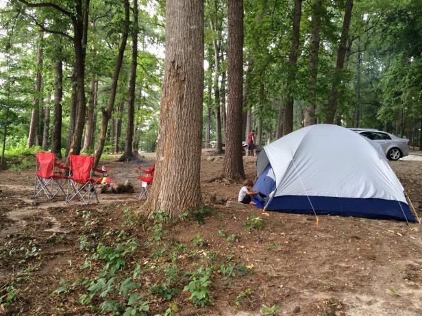 Camping at Stone Mountain Park in Stone Mountain, Georgia