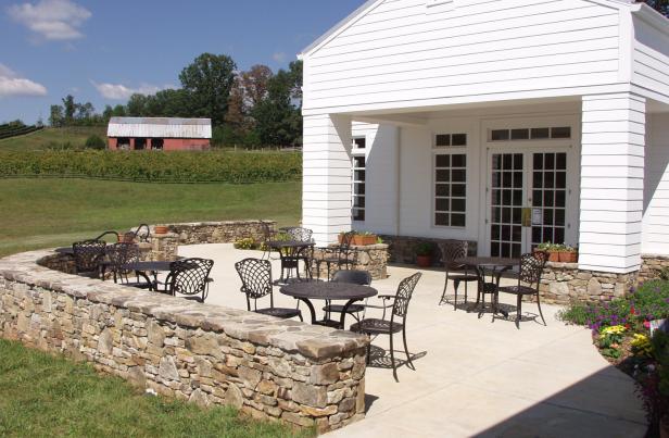 Patio at Three Sisters Vineyards & Winery in Dahlonega, Georgia