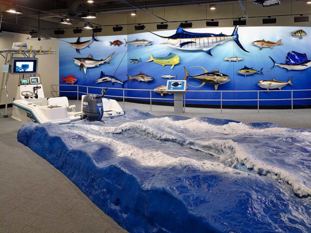 Fishing exhibit at Go Fish Education Center in Perry, Georgia