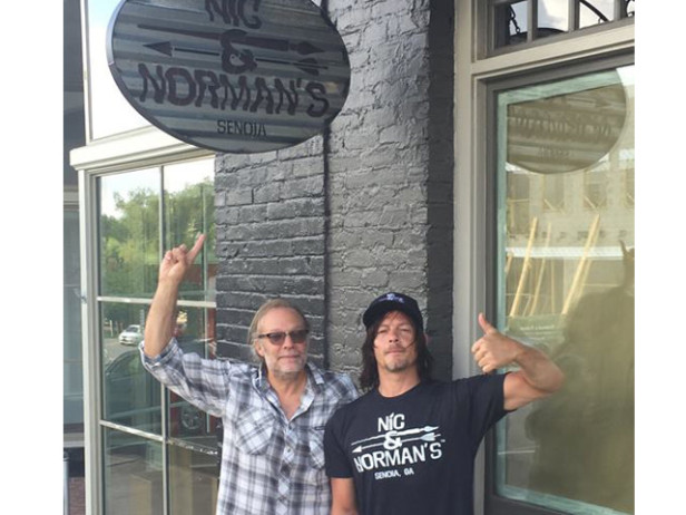 Greg Nicotero and Norman Reedus at Nic & Norman's in Senoia, Georgia