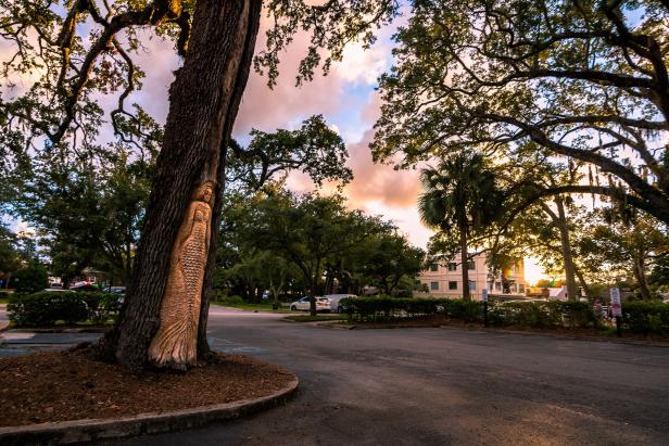 Mermaid tree spirit on St. Simons Island, Georgia