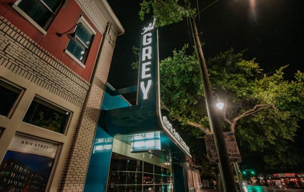 The sign at The Grey in Savannah, Georgia