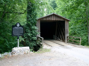 Front view of Elder Mill Covered Bridge