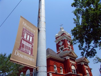 Visit downtown Forsyth and its historic courthouse