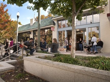 Shopping, dining and visiting on pedestrian friendly E. Sycamore Street in downtown Decatur