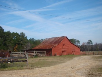 Red Barn along scenic byway route