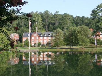 The Darlington School is centered around the beautiful Silver Lake, complete with a small swan population.