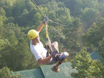The Screaming Eagle, world's largest zipline, near Whitesburg, GA