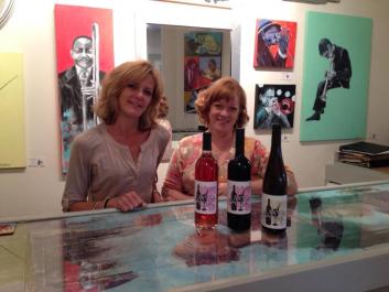 Beth Brightwell and Cat Johson, owners of Canvas and Cork, Wine Tasting and Art Studios