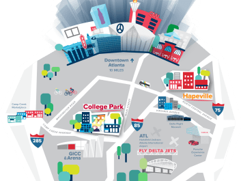 ATL Airport District Illustrated Map