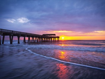 Tybee Island Pier at sunset