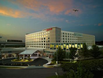 We are a LEED registered conference hotel connected by transit rail to Hartsfield-Jackson Airport and adjacent to the Georgia International Convention Center.