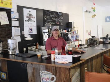 Owner Ron Carden at Java Jolt Café