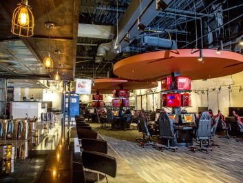 Interior Photo of Battle & Brew's Gaming Area