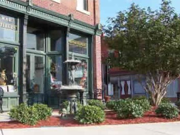A storefront in a small town