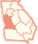 map highlighting the presidential pathways region