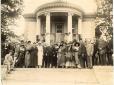 Fuller Sr. and guests from the 1919 World Cotton Conference in front of the home at Hills & Dales Estate.