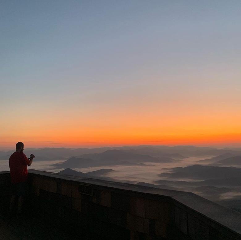 Sunrise at Brasstown Bald. Photo by @nickthedobby