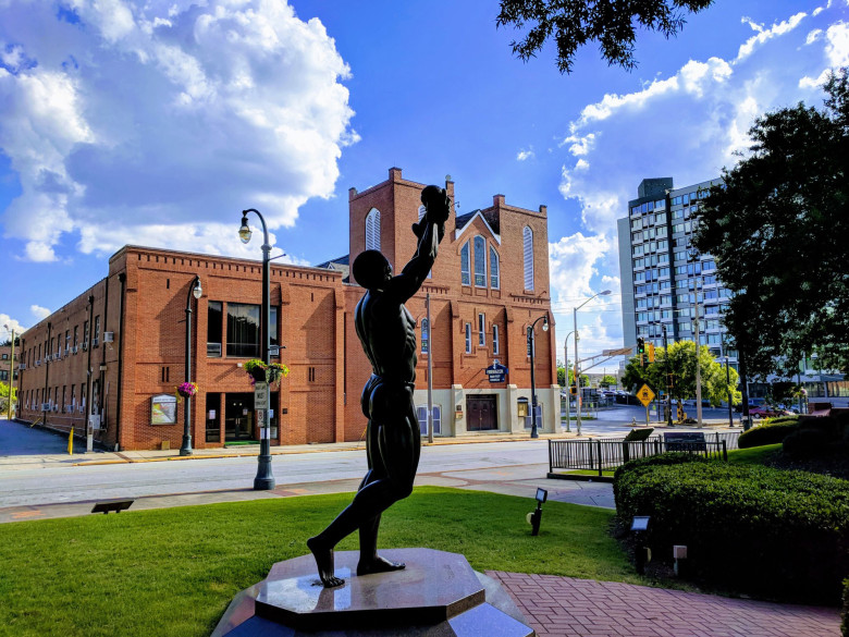 Statue at Martin Luther King Jr. National Historical Park in Atlanta, Georgia