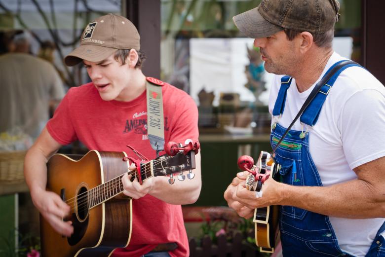 Musicians on the Dahlonega Square