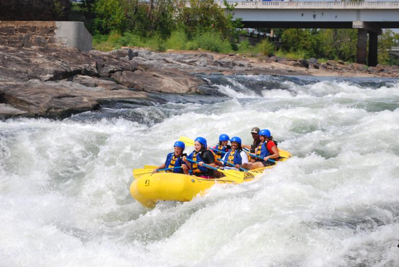 Whitewater Express rafting on the Chattahoochee River in Columbus, Georgia