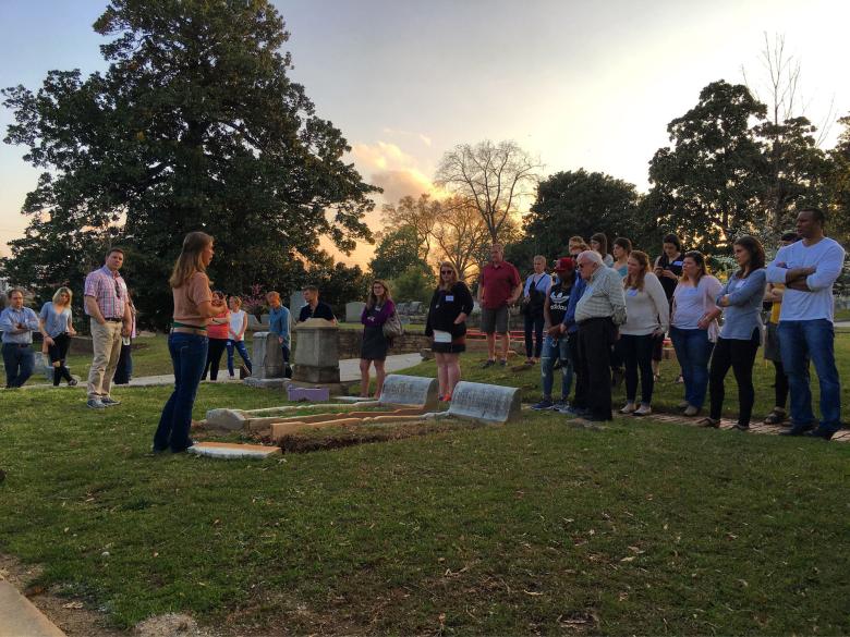 guided tour at Oakland Cemetery in Atlanta, Georgia
