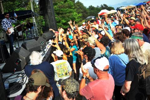 Tab Benoit performs at the 2013 Blind Willie Blues Festival. Photo by Jason B. Smith