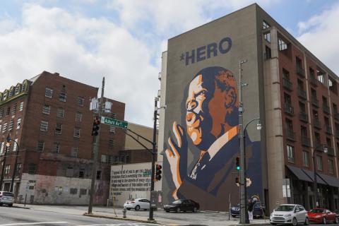 John Lewis mural in Atlanta's Sweet Auburn District