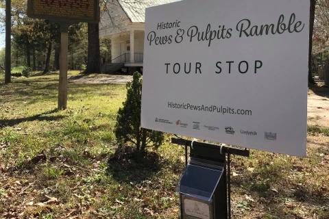 Historic Pews & Pulpits Ramble sign