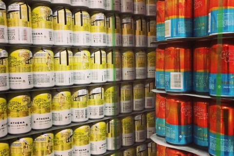 Tropicalia and Athena beers at Creature Comforts Brewing Co. in Athens, Georgia