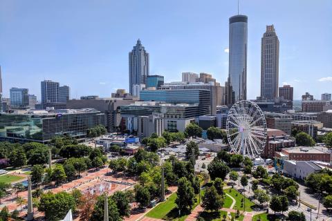 Centennial Olympic Park in Atlanta, Georgia. Photo courtesy Atlanta Convention and Visitors Bureau