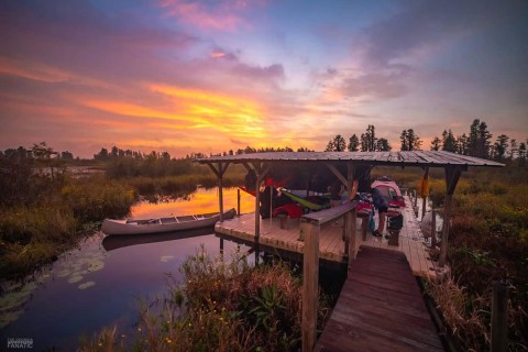 Platform camping in the Okefenokee Swamp. Photo by @thegeorgiaphotographyfanatic