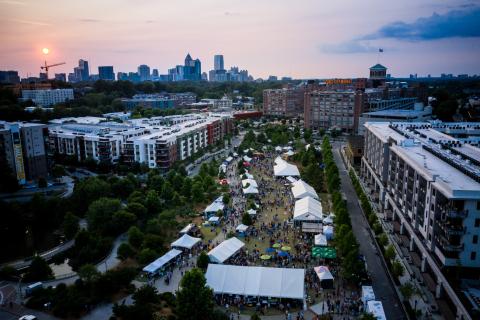 Aerial view of Atlanta Food & Wine Festival