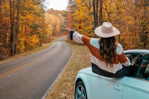 Girl on a road trip in Fort Mountain State Park in Chatsworth, Georgia. Photo by @goanniewhere
